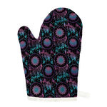 Purple And Blue Dream Catcher Print Single Oven Mitt