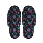 Purple And Blue Dream Catcher Print Slippers