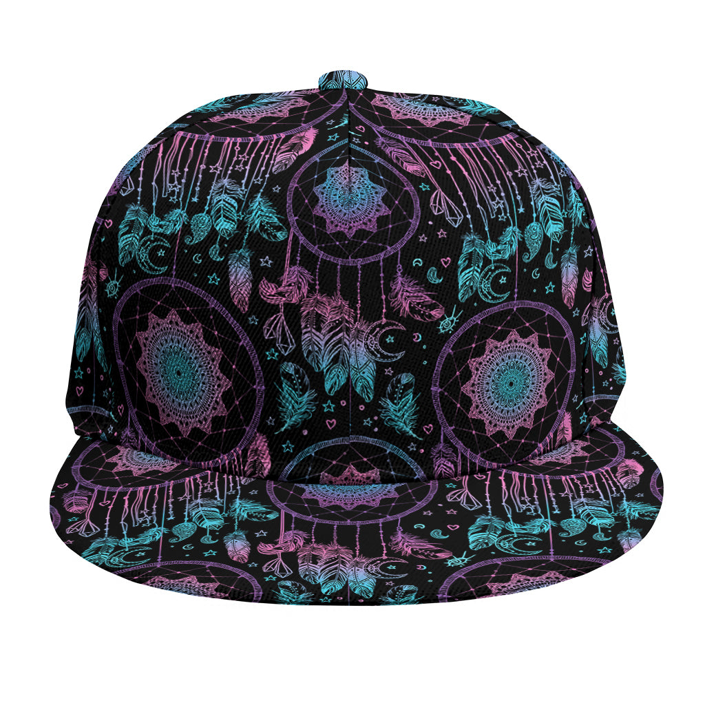 Purple And Blue Dream Catcher Print Snapback Cap