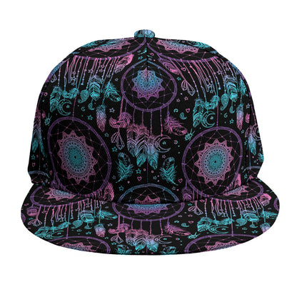 Purple And Blue Dream Catcher Print Snapback Cap