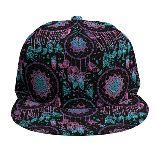 Purple And Blue Dream Catcher Print Snapback Cap