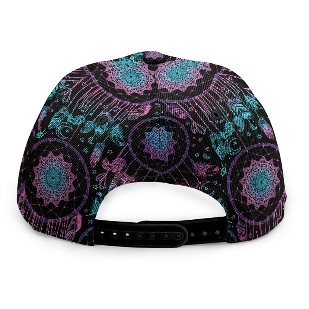 Purple And Blue Dream Catcher Print Snapback Cap