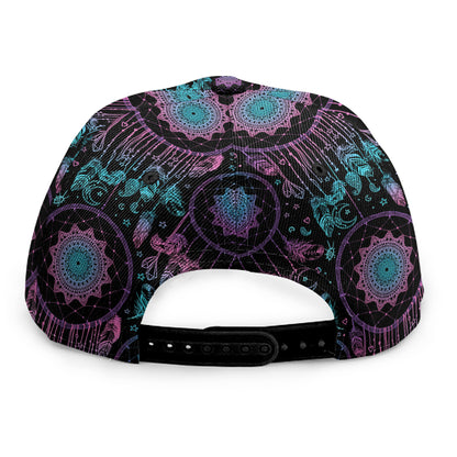 Purple And Blue Dream Catcher Print Snapback Cap