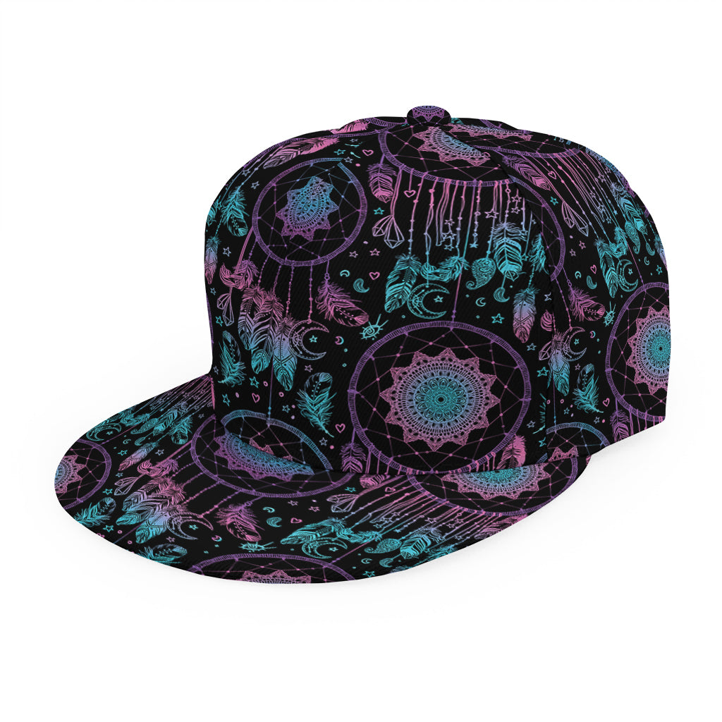 Purple And Blue Dream Catcher Print Snapback Cap