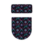 Purple And Blue Dream Catcher Print Toilet Lid And Tank Cover Set