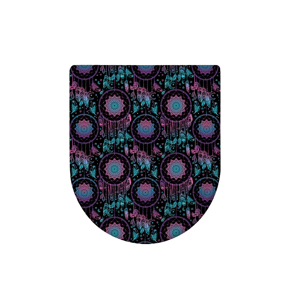 Purple And Blue Dream Catcher Print Toilet Lid Cover