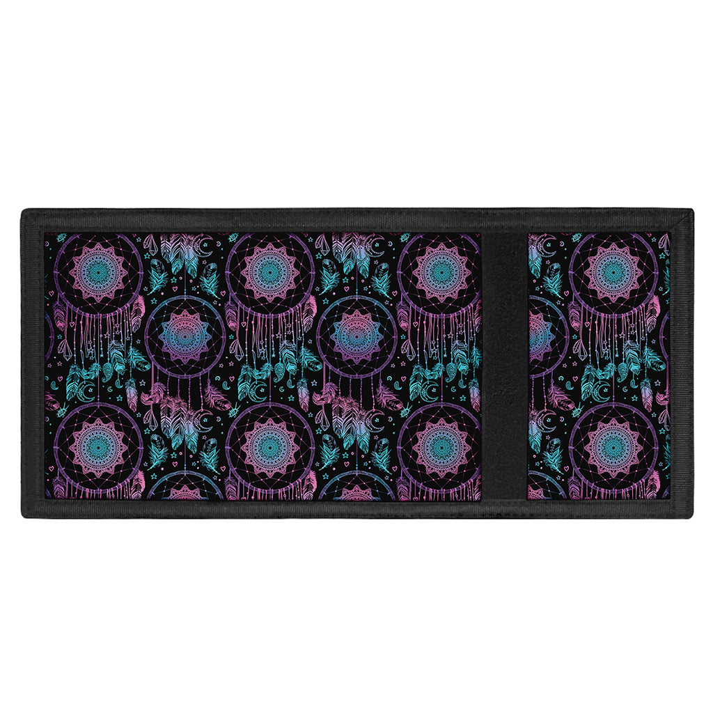 Purple And Blue Dream Catcher Print Trifold Wallet