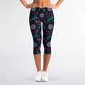 Purple And Blue Dream Catcher Print Women's Capri Leggings