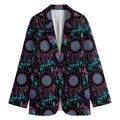 Purple And Blue Dream Catcher Print Women's Cotton Blazer