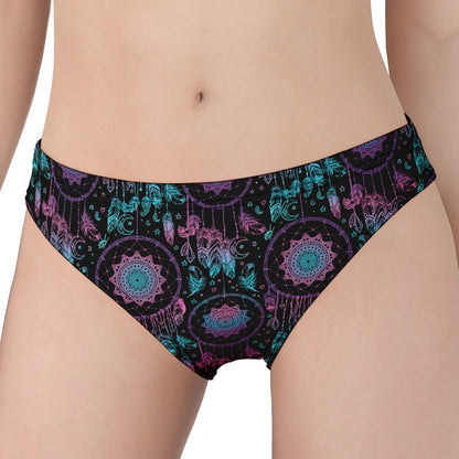 Purple And Blue Dream Catcher Print Women's Panties