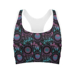 Purple And Blue Dream Catcher Print Women's Sports Bra