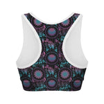 Purple And Blue Dream Catcher Print Women's Sports Bra