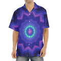 Purple And Blue Kaleidoscope Print Aloha Shirt