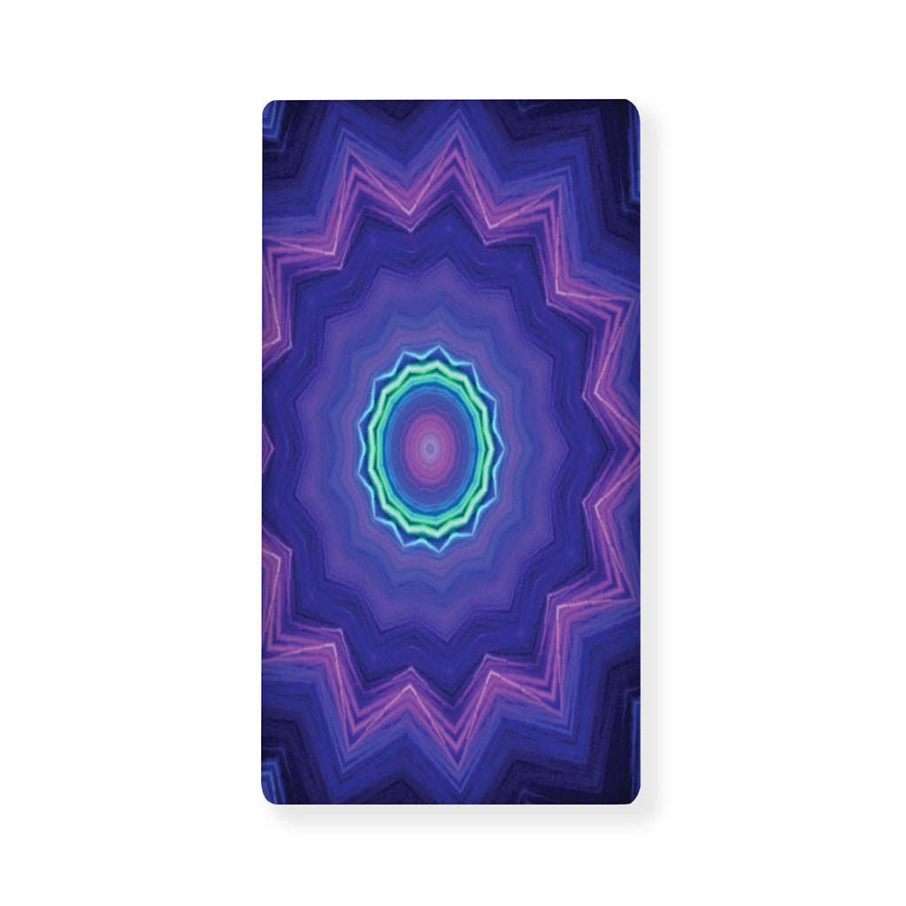 Purple And Blue Kaleidoscope Print Baby Crib Sheet