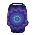 Purple And Blue Kaleidoscope Print Baby Seat Cover