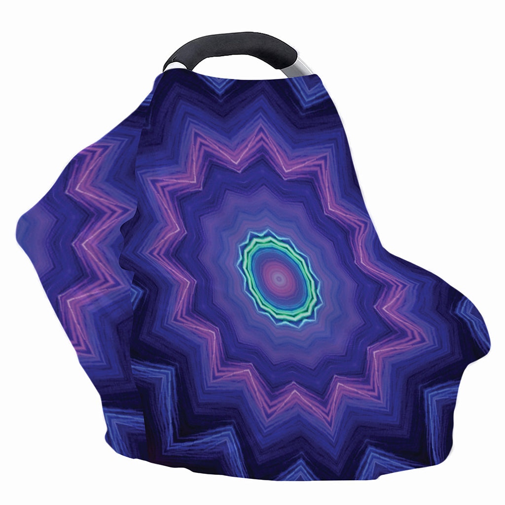 Purple And Blue Kaleidoscope Print Baby Seat Cover