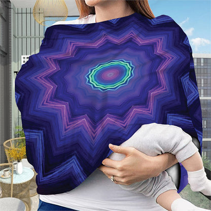 Purple And Blue Kaleidoscope Print Baby Seat Cover