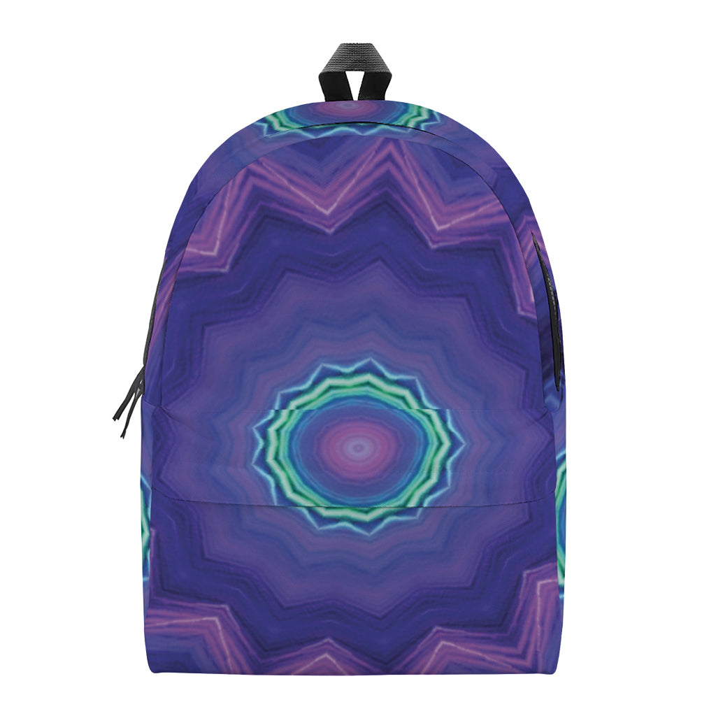 Purple And Blue Kaleidoscope Print Backpack