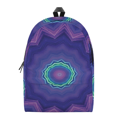 Purple And Blue Kaleidoscope Print Backpack
