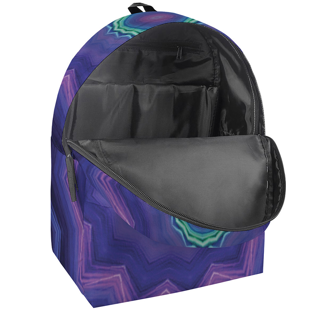 Purple And Blue Kaleidoscope Print Backpack