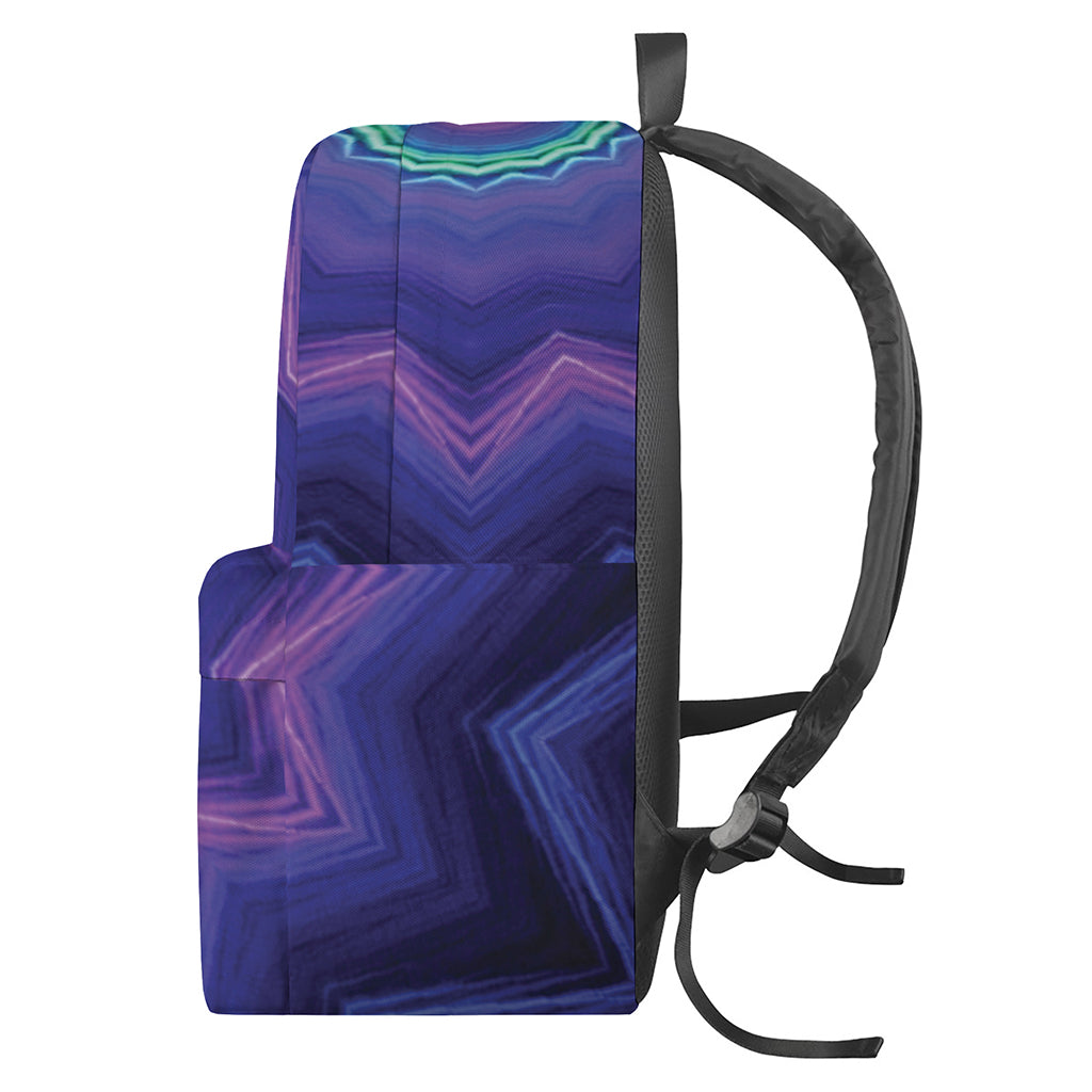 Purple And Blue Kaleidoscope Print Backpack