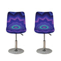 Purple And Blue Kaleidoscope Print Bar Stool Covers