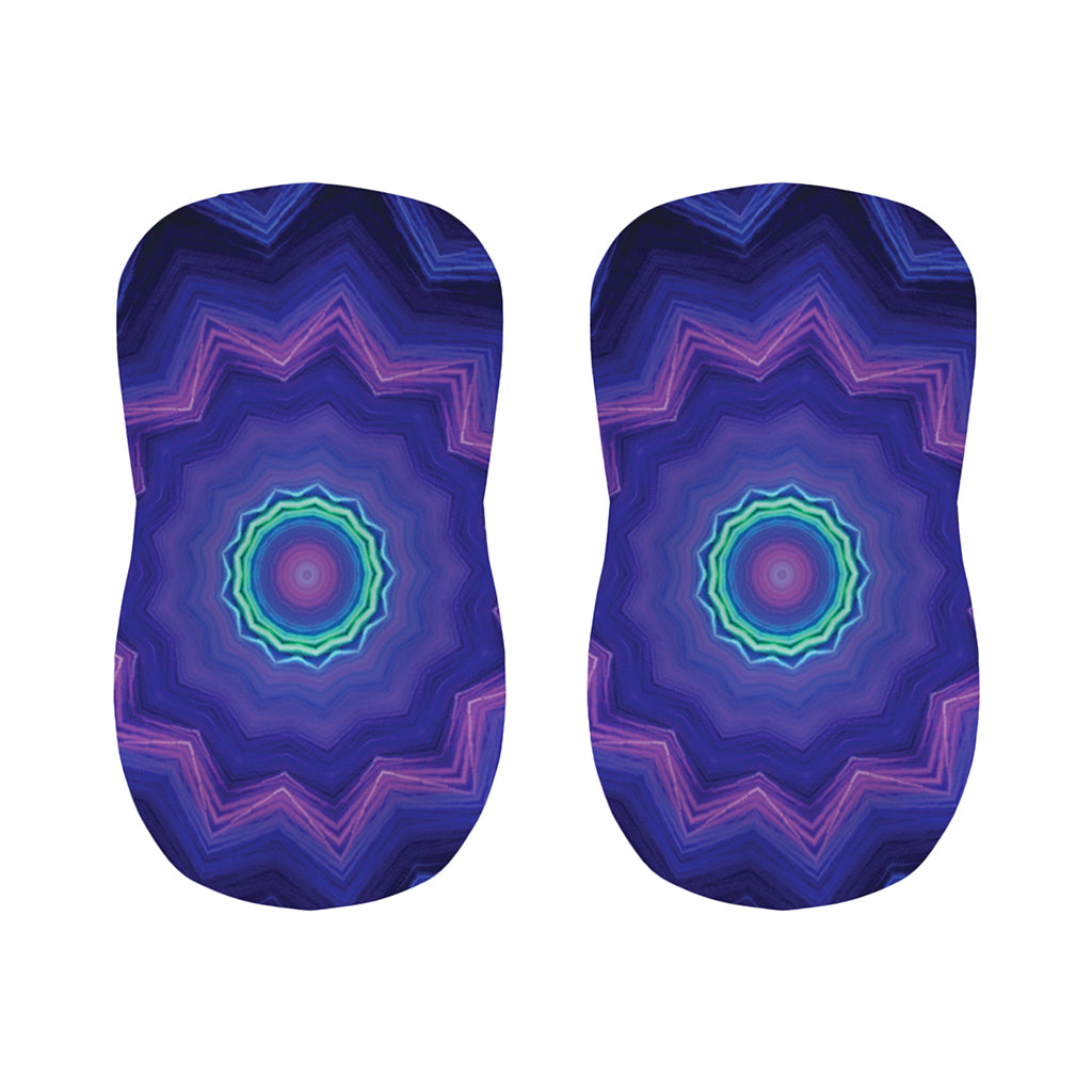 Purple And Blue Kaleidoscope Print Bar Stool Covers