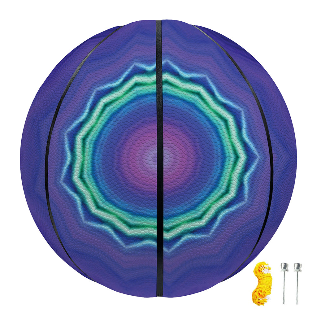 Purple And Blue Kaleidoscope Print Basketball