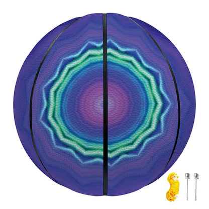Purple And Blue Kaleidoscope Print Basketball