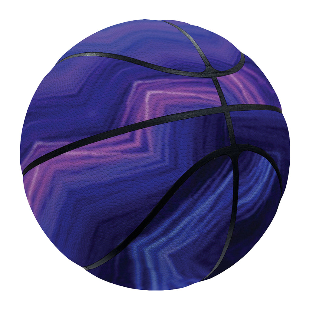 Purple And Blue Kaleidoscope Print Basketball