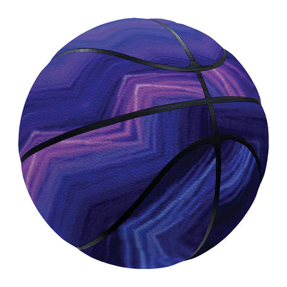 Purple And Blue Kaleidoscope Print Basketball