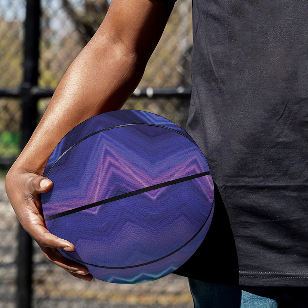 Purple And Blue Kaleidoscope Print Basketball