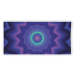 Purple And Blue Kaleidoscope Print Beach Towel