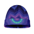 Purple And Blue Kaleidoscope Print Beanie