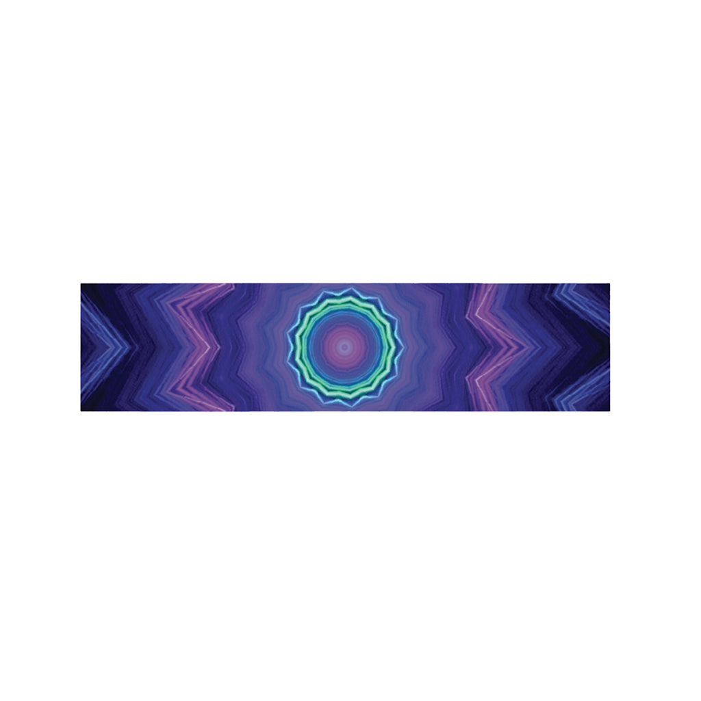 Purple And Blue Kaleidoscope Print Bed Runner