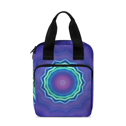 Purple And Blue Kaleidoscope Print Bible Tote Bag