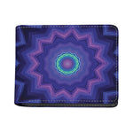 Purple And Blue Kaleidoscope Print Bifold Wallet