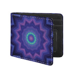 Purple And Blue Kaleidoscope Print Bifold Wallet
