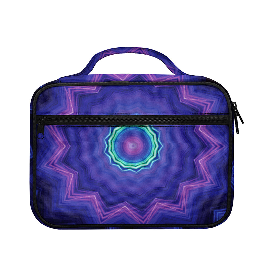 Purple And Blue Kaleidoscope Print Briefcase Bible Bag