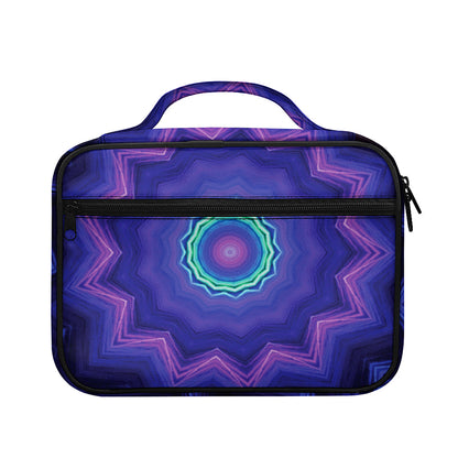 Purple And Blue Kaleidoscope Print Briefcase Bible Bag