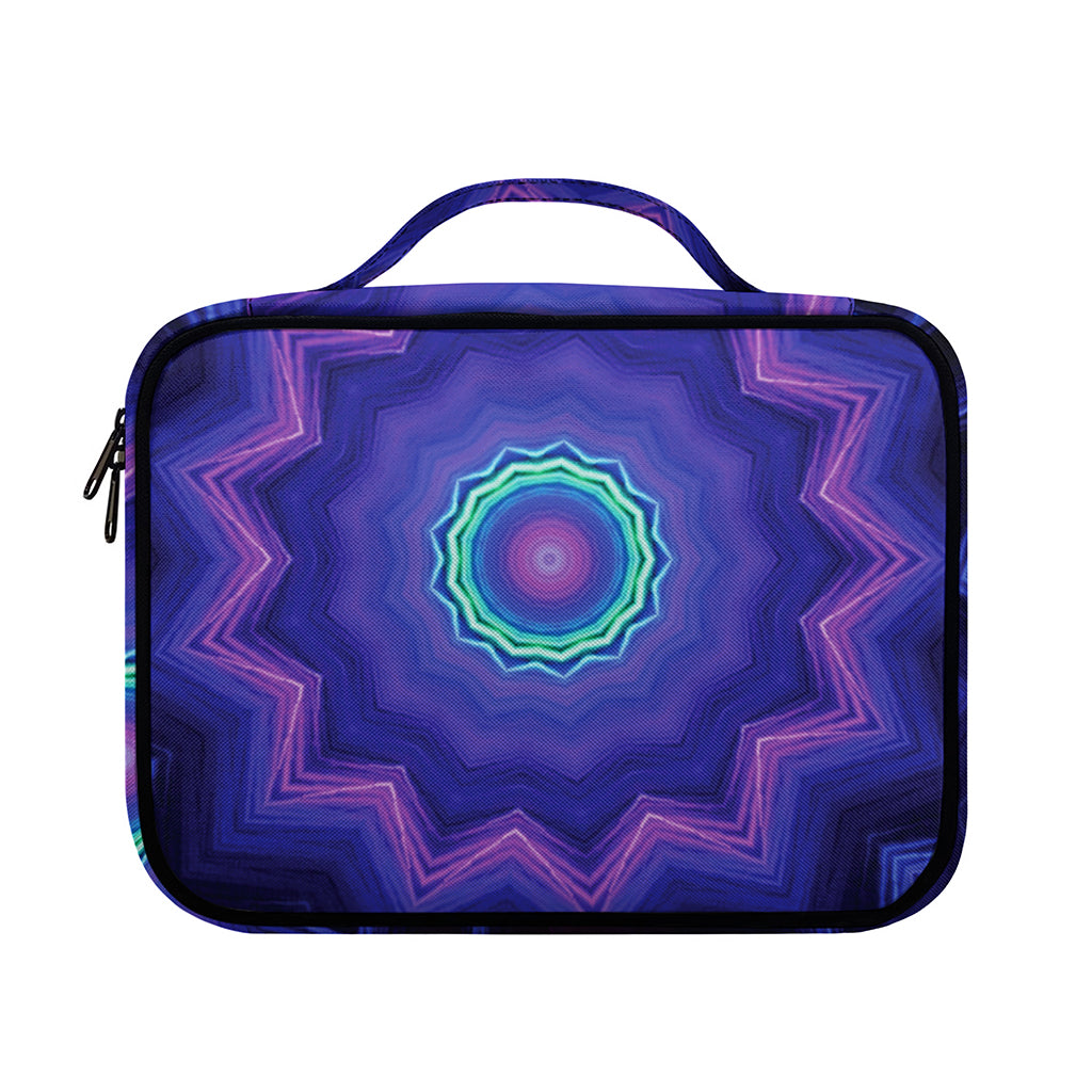 Purple And Blue Kaleidoscope Print Briefcase Bible Bag