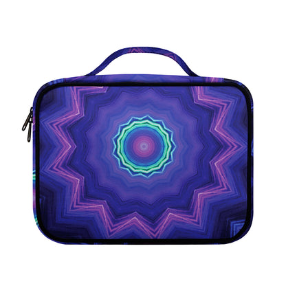 Purple And Blue Kaleidoscope Print Briefcase Bible Bag
