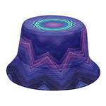 Purple And Blue Kaleidoscope Print Bucket Hat