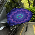 Purple And Blue Kaleidoscope Print Car Side Mirror Covers