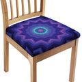 Purple And Blue Kaleidoscope Print Chair Cushion Cover