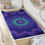 Purple And Blue Kaleidoscope Print Changing Pad Cover