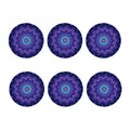 Purple And Blue Kaleidoscope Print Coaster Set