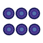 Purple And Blue Kaleidoscope Print Coaster Set