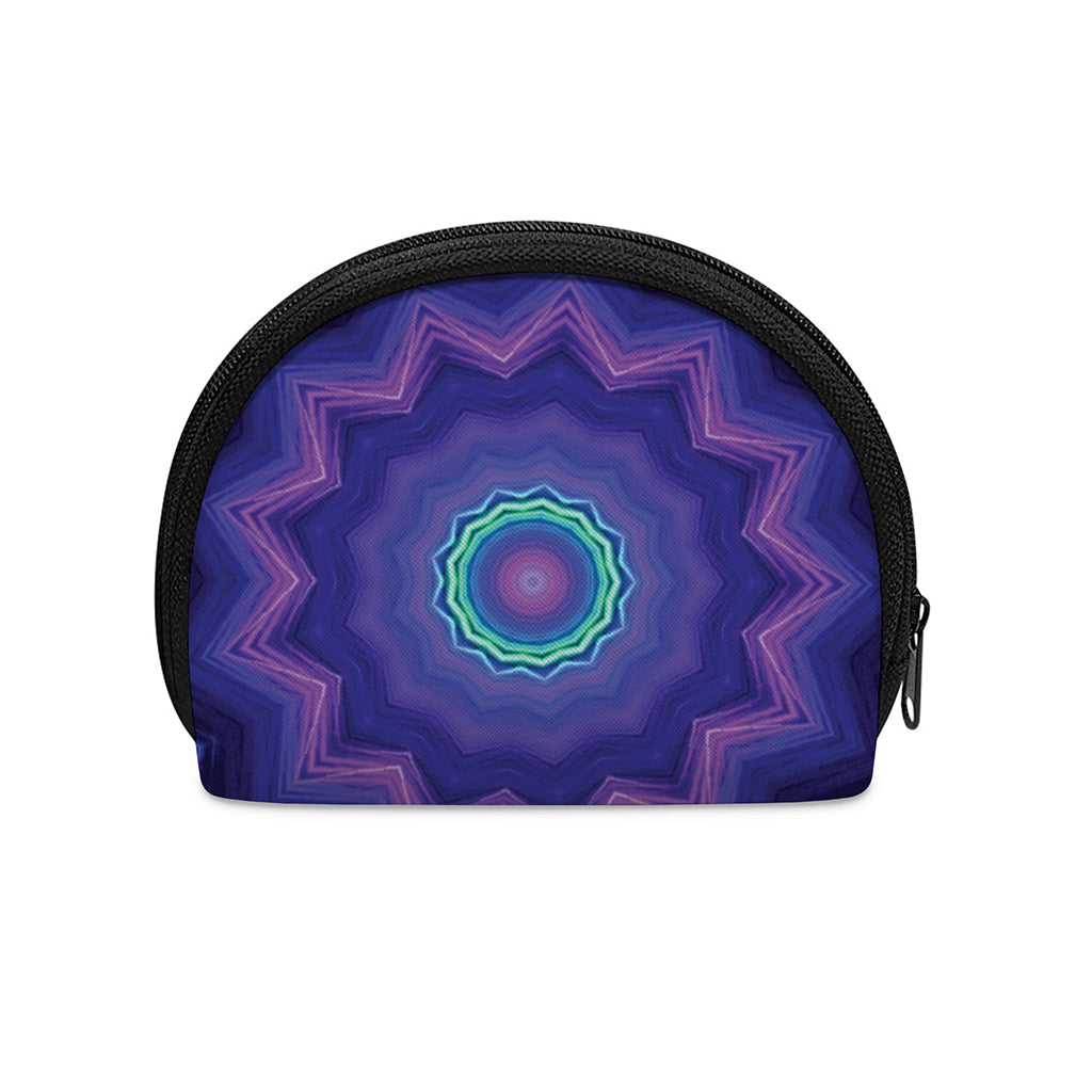 Purple And Blue Kaleidoscope Print Coin Purse