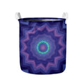 Purple And Blue Kaleidoscope Print Collapsible Laundry Basket